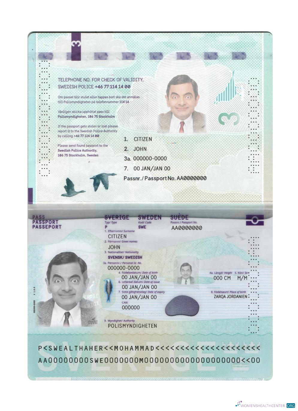 Download Sweden passport new 2022 present Photoshop template